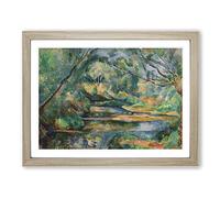 The Brook By Paul Cezanne Classic Painting Framed Wall Art Print, Ready to Hang Picture for Living Room Bedroom Home Office Décor, Oak A3 (46 x 34 cm)