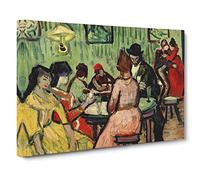 The Brothel By Vincent Van Gogh Canvas Print | Gallery Wrapped 30mm Frame Wall Art | 30x20 inches | Ready to Hang | Impressionist Picture | Living Room Bedroom Lounge Office