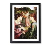 The Brower Meadow By Dante Gabriel Rossetti Classic Painting Framed Print | A3 Black Framed Wall Art | Ready to Hang | Classic Landscape Picture | Living Room Bedroom Lounge Office