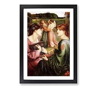 The Brower Meadow by Dante Gabriel Rossetti Framed Print | A2 Black Framed Wall Art | Ready to Hang | Modern Landscape Picture | Living Room Bedroom Lounge Office