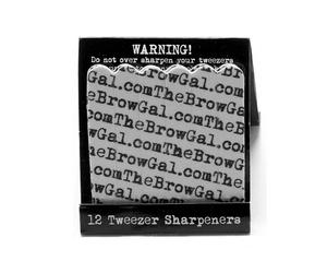 The BrowGal Women's Tweezer Sharpeners Pack of 12 in Clear