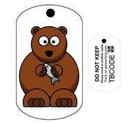 The Brown Bear (Travel Bug) For Geocaching - Trackable Tag - Unactivated
