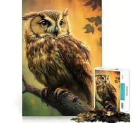 The Brown Owl Jigsaw Puzzles 1000 Piece for Teenagers Improve Memory Relaxing Fun Sharp Edge Unique Gift (38x26cm)
