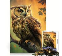 The Brown Owl Jigsaw Puzzles for Adults 1000 Pieces Brain Challenge Toy Quiet Fun Precise Cut Wall Art Decor (38x52cm)