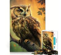 The Brown Owl Jigsaw Puzzles for Adults 1000 Pieces Brain Challenge Toy Quiet Fun Precise Cut Wall Art Decor (38x52cm)