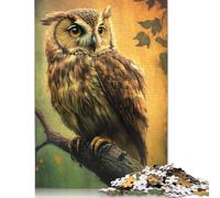 The Brown Owl Jigsaw Puzzles for Adults Kids. 1000 Piece Impossible Challenge Toy Educational Game Home Decoration for Educational Games 1000pcs (38x26cm)