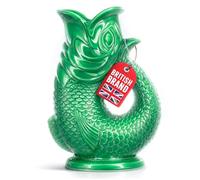 The Bubble Jug Glug Jug Ocean Green 1.5L Fish-Shaped Ceramic Glugging Jug - Gurgling Water, Wine, Gin & Cocktail Pitcher, Gift-Boxed, Designed in Britain