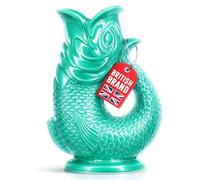 The Bubble Jug Glug Jug Sage Green 1.5L Fish-Shaped Ceramic Glugging Jug - Gurgling Water, Wine, Gin & Cocktail Pitcher, Gift-Boxed, Designed in Britain