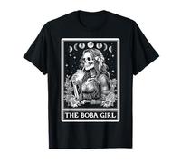 The Bubble Tea Boba Tea Milk Tea Tarot Card Skeleton Witchy T-Shirt
