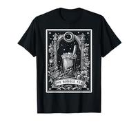The Bubble Tea Boba Tea Milk Tea Tarot Card Witchy Moon T-Shirt