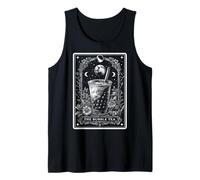 The Bubble Tea Boba Tea Milk Tea Tarot Card Witchy Moon Tank Top