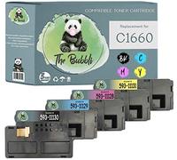 The Bubbli Original | Compatible Toner for DELL C1660 C1660w C1660dw C1660cn C1660cnw (Set of 4)