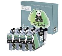 The Bubbli Original | LC3213 LC3211 Compatible Ink Cartridges for BROTHER MFC-J491DW DCP-J572DW DCP-J774DW MFC-J895DW MFC-J497DW DCP-J772DW MFC-J890DW (Black, 4-Pack)