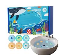 The Bubbling Bath Ball 6 Pieces with Toy Inside and Cleaner