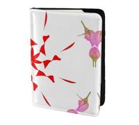 The budding and turning flower Passport Holder5.5 in - Genuine leather, unisex - Folding passport holder