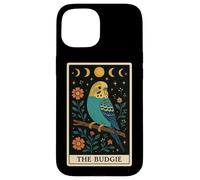 The Budgie Budgerigar Parrot Tarot Card Witchy Moon Case for iPhone 15