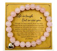 The Budsea Natural Stone Bracelets for Women Men Chakra Bracelet Unique Inspirational Baptism Gifts for Her Graduation Birthday Christmas Mother's Day Easter, Stone