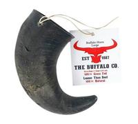The Buffalo Co. Buffalo Horn for Dogs | Large (6-8 inch) | 100% Natural Grass-Fed Dog Treats | Long-Lasting & Durable | Supports Dental Health & Overall Wellness