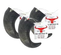 The Buffalo Co. Buffalo Horns for Dogs Large 6-8 Inch | 100% Natural Grain Free Dog Chews | Long Lasting Durable Chew for Small, Medium & Large Dogs | Dental Chew for Teeth Cleaning | 3-Pack