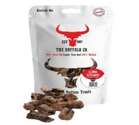 The Buffalo Co. Dog Treats Buffalo Lung Steaks - 100% Natural Grass-Fed, High Protein - 100g