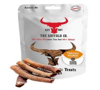 The Buffalo Co. Buffalo Trachea Rounds for Dogs | 100g | 100% Natural Grass-Fed Dog Treats | High Protein, Low Fat | Supports Joint & Dental Health | Crunchy, Tasty Snack for All Breeds