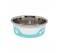 The Buffalo Co. ThermaCool Dog Bowl, Stainless Steel, Food & Water Container, 4-Layer Thermal Insulation, All Breeds, Multiple colours, 240ml-1.8L Sizes (Azure Blue, Medium-425ML)