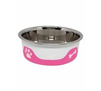 The Buffalo Co. ThermaCool Dog Bowl, Stainless Steel, Food & Water Container, 4-Layer Thermal Insulation, All Breeds, Multiple colours, 240ml-1.8L Sizes (Hot Pink, Small-240ML)