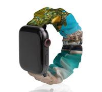 The Buildings on Beach Scrunchie Watch Band Elastic 38mm/40mm