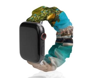 The Buildings on Beach Scrunchie Watch Band Elastic 42mm/44mm