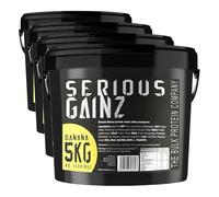 The Bulk Protein Company - Serious Gainz - Mass Gainer Protein Powder - Banana 5kg, B142-BA (Pack of 4)