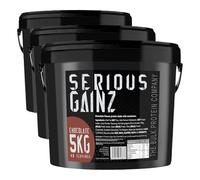 The Bulk Protein Company, SERIOUS Gainz - Whey Protein Powder - Weight Gain, Mass Gainer - 30g Protein Powders (Chocolate, 5kg) (Pack of 3)