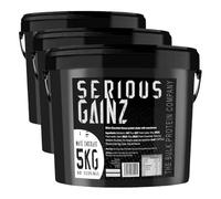 The Bulk Protein Company, SERIOUS Gainz - Whey Protein Powder - Weight Gain, Mass Gainer - 30g Protein Powders (White Chocolate, 5kg) (Pack of 3)