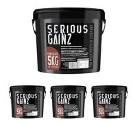 The Bulk Protein Company, SERIOUS Gainz - Whey Protein Powder - Weight Gain, Mass Gainer - 30g Protein Powders (Chocolate, 5kg) (Pack of 4)