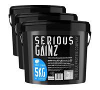 The Bulk Protein Company, SERIOUS Gainz - Whey Protein Powder - Weight Gain, Mass Gainer - 30g Protein Powders (Cookie & Cream, 5kg) (Pack of 3)