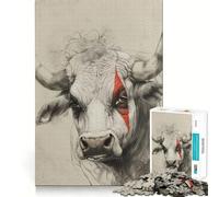 The Bull 1000 Piece Jigsaw Puzzle for Teenagers Smart Game Relaxed Mind Pattern Assembly Santa Wish List (50x75cm)