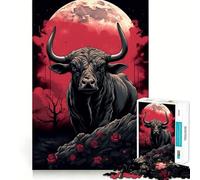 The Bull And The Moon Teenagers 1000 Piece Jigsaw Puzzle Mind Exercise Toy Group Play Precision Cut Festival Gift (38x52cm)
