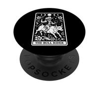 The Bull Rider Bull Riding Cowboy Skeleton Tarot Card PopSockets Adhesive PopGrip