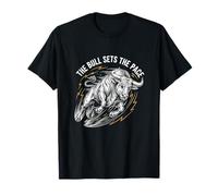 The Bull Sets The Pace Bull Riding Rodeo Power T-Shirt