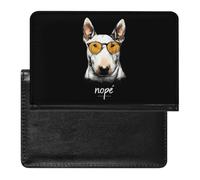 The Bull Terrier Dog PU Leather Passport Covers | Fashion Organizer Wallet Holder with Card Slot Travel Accessories for Men Women