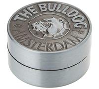 The Bulldog Amsterdam Metal Grinder | 2 Piece 40mm Embossed Silver Metal Grinder for King Size Rolling Papers 2 Part