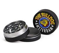 The Bulldog Amsterdam Metal Grinder | 55mm 3 Piece Grinder, Matt Black Mini Spice Grinders
