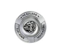 The bulldog ashtray metal logo embossed
