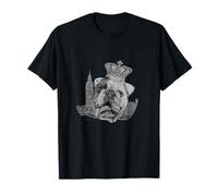 The Bulldog Medieval King White Background T-Shirt