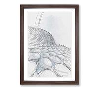 The Bullring in Birmingham in Abstract Framed Print | A2 Walnut Framed Wall Art | Ready to Hang | Abstract Fantasy Picture | Living Room Bedroom Lounge Office