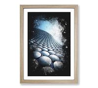 The Bullring in Birmingham Paint Splash Framed Print | A2 Oak Framed Wall Art | Ready to Hang | Modern Nature Picture | Living Room Bedroom Lounge Office