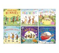 The Bunny Adventures Series 6 Books Collection Set By Martha Mumford (Hop Little Bunnies, We're Going on an Egg Hunt, Birthday Party, Treasure Hunt, Ghost Hunt, Sleigh Ride)