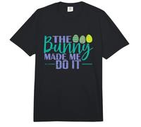 The Bunny Made me do it Easter Easter Eggs Comfort Colors Adult Heavyweight T-Shirt