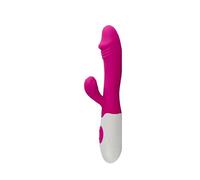 The Bunny: Rabbit Vibrator for Women - High Power, Flexible and Water Resistant - 30 Speeds and Patterns - Vagina Adult Sex Toy, G Spot Stimulator, Dildo, Solo or Couple (Rose red)