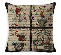 The Bunny Renovator in The Illustrated Newspaper"Alice in Wonderland" Retro Home Decoration Square Pillowcase 4545cm (Without Pillow Core)