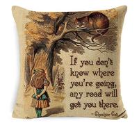 The Bunny Renovator in The Illustrated Newspaper"Alice in Wonderland" Retro Home Decoration Square Pillowcase 4545cm (Without Pillow Core)